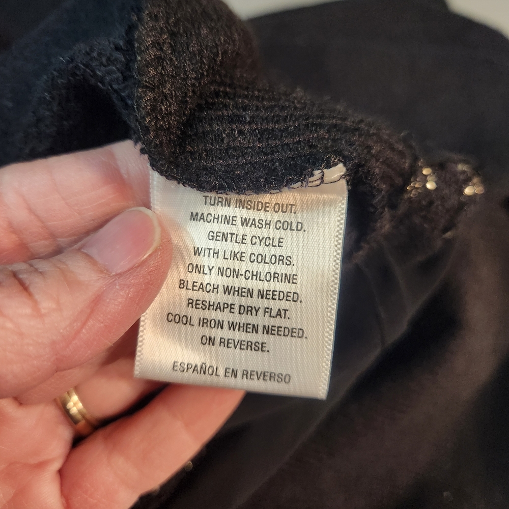 Style & Co. Black and Gold Sequin Blouse - Picture 13 of 13